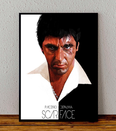 Cuadro 33x48 Poster Enmarcado Scarface Pelicula Al Pacino