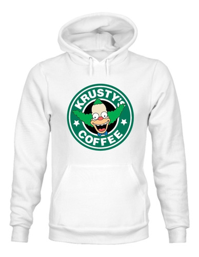 Buzo Payaso Krusty Coffe Simpsons   Saco Capota Deportivo  