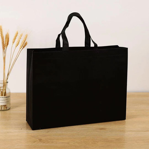 Bolsas Ecológicas Reutilizables 50 X 40 X 12 Cm (50 Piezas) Color Negro Mayoreo Para Supermercado, Aguinaldo, Compras O Regalo Sin Publicidad