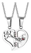 Comprar Collares De Amistad Pareja Corazón Partido Con Flecha Acero