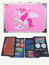 Comprar Set De Arte De 145 Piezas Maleta Aluminio Para Niños Y Niñas