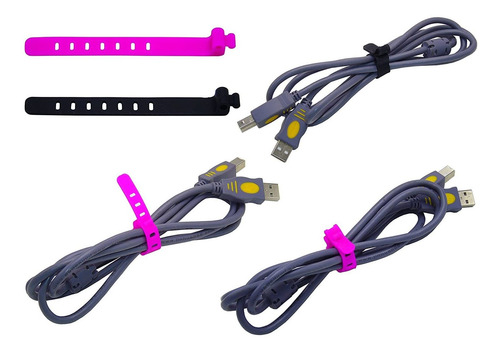 Sujetador Cable Ceeyali Silicona Reutilizable 30 Pz W01