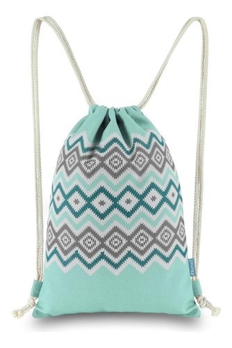 Mochila Con Cordón  Estilo Bohemia Cadena Bolsa Lona Playa D