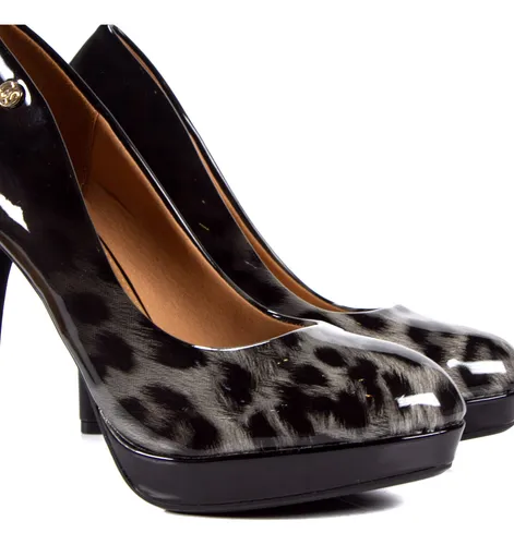 Zapatos Stilettos Mujer Lady Stork Animal Print Nadia Pre