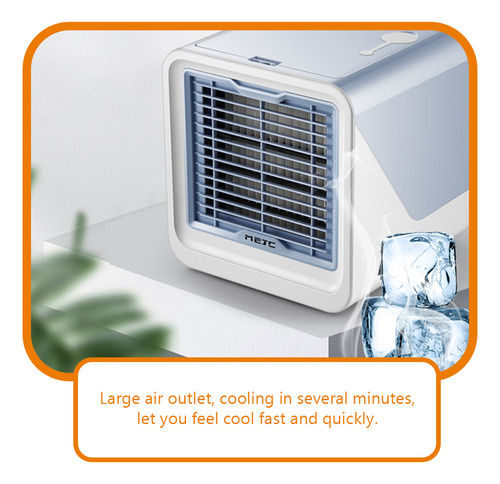 Ventilador Pequeño, Mini Enfriador De Aire Acondicionado Par