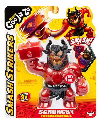 Boneco Elástico Terrorbull 11cm Goo Jit Zu Smash Strickers
