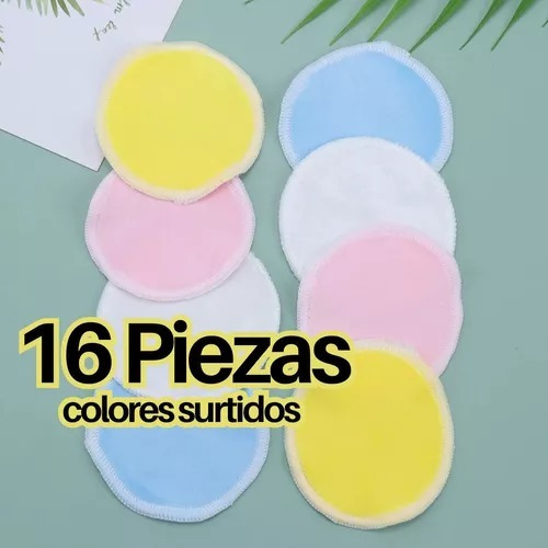 Almohadillas Desmaquillantes Microfibra Reutilizables 16pz