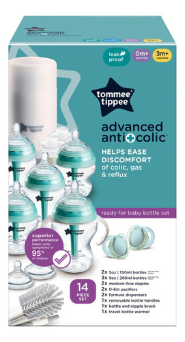 Set De Biberones Tommee Tippee Advanced Anticolic 150 Ml 260