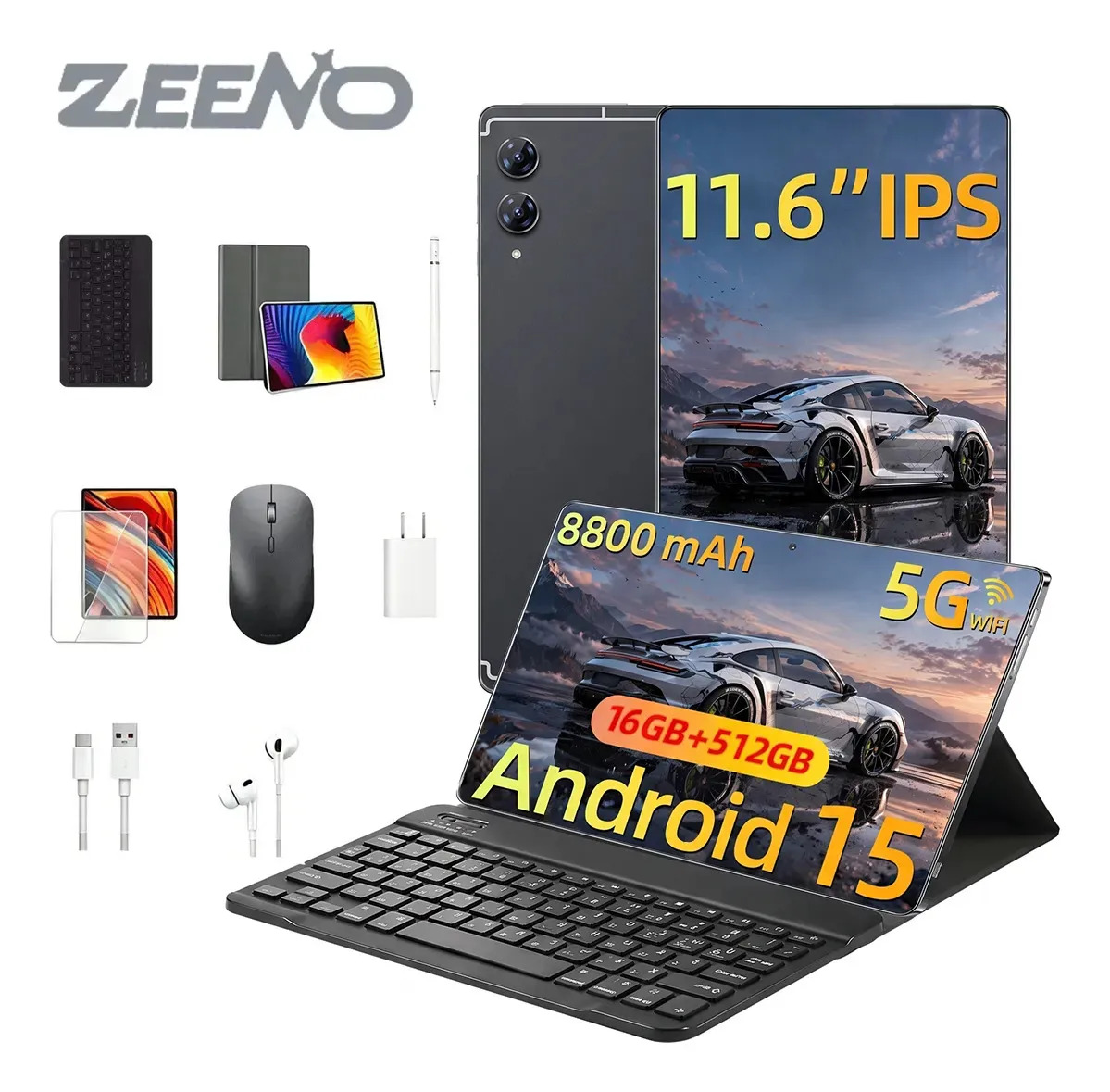 Tablet S13 Ultra 11.6inch 512gb 16gb Ram Android 15 5G, Dimensity 9300, Bateria 8800mAh, Câmera Selfie 24MP + 48MP