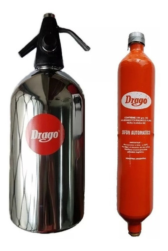Sifón Drago 2 Litros Nuevo Con Garantía Oficial De Un Año + Cápsula De Carga Original + Conexión Infla Neumáticos Drago