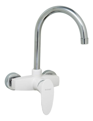 Imagen 2 de 6 de Canilla Grifería Monocomando Pared Abs Cromada Pico J