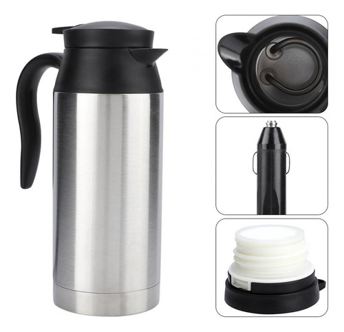 750 Ml De Acero Inoxidable Coche Calefacción Eléctrica Taza