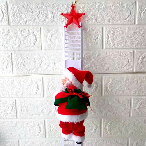 Novidade Fun Elétrica Escalada Escada Papai Noel Estatueta E
