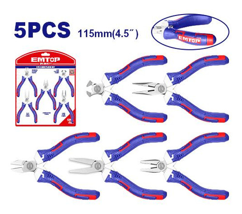 Alicates Juego De 5 Unidades Marca Emtop