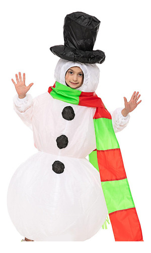 Traje Inflable Reutilizable Dibujos Niño Muñeco De Nieve