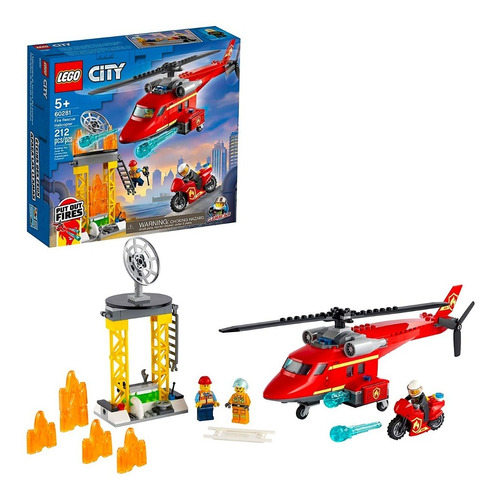 Lego City Helicóptero De Rescate De Bomberos 60281