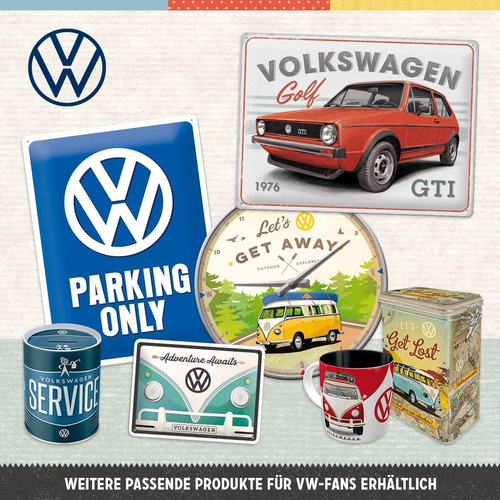 Box De Lata De Almacenamiento Retro De Arte Nostálgico L, Vw