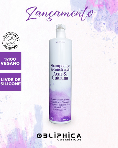 Shampoo De Reconstrução Açaí E Guaraná Kaedo Obliphica 250ml