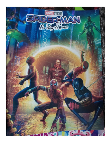 Spiderman Home Araña Marvel Set 50 Libros Iluminar Colorear