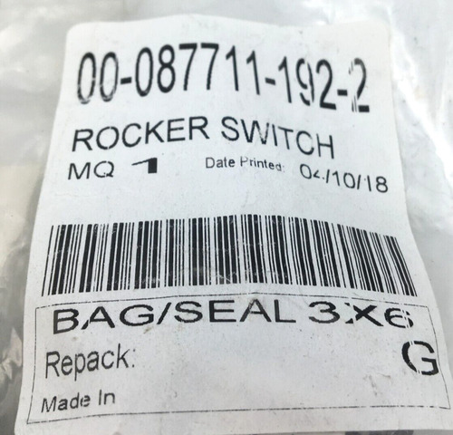 Rocker Switch Lot Of 5, (2) Hobart 00-087711-192-2 Read New