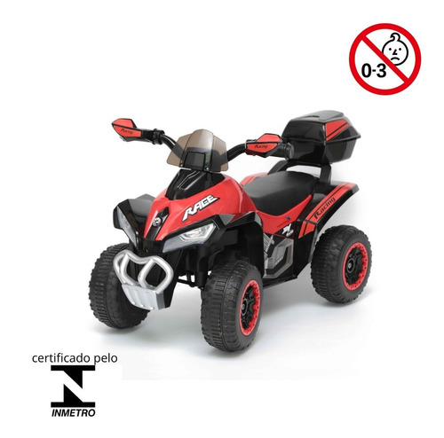 Mini Quadriciclo Elétrico Infantil 6v Vermelho Bw129vm Importway