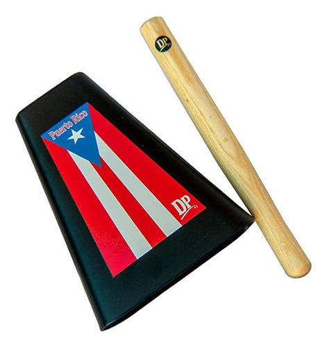 Dp Music Puerto Rico Flag 8 Inch Metal Vaca Bell Noise Make.