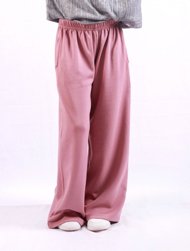 Pantalón Palazzo Frisa Liso Peponas Para Niñas