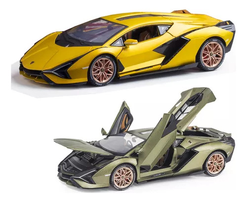 Lamborghini Sian Miniatura Metal Coche Con Luz Y Sonido 1/18