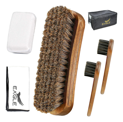Kit De Cuidado De Zapatos 5 Piezas Cepillo Y Aplicadores