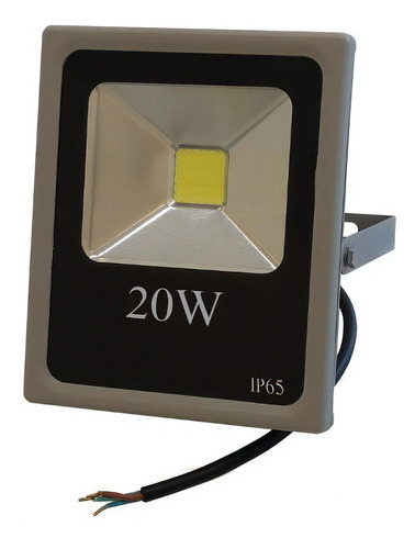 Refletor LED LCQ Refletor LED 20W com luz branco-frio e carcaça preto 110V/220V