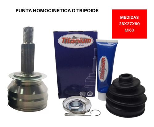 Punta Tripoide Compatible Hyundai Santa Fe V6 2.7 Gold 2000