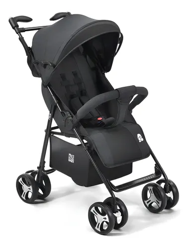Carrinho De Passeio P/ Bebê Flick Até 15kgs Preto Multikids