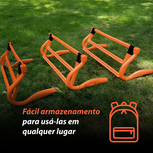 Kit Barreira C/ 4 Obstáculos 4 Alturas Ajustáveis Agilidade