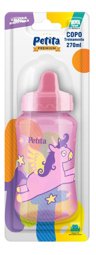 Copo Infantil Válvula Redutora Atóxico 270ml Petita - Rosa