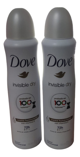 Desodorante Dove Invisible Dry Antitranspirante 72h Pack 2