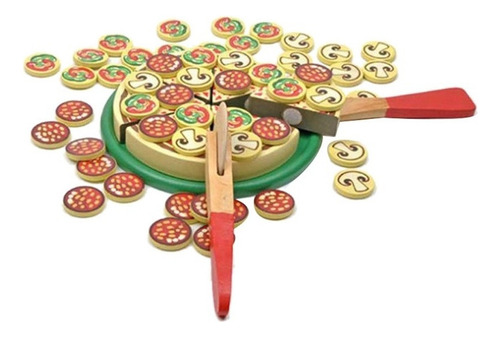 K Juguete De Pizza De Madera De Imitación Para Niños, Juego