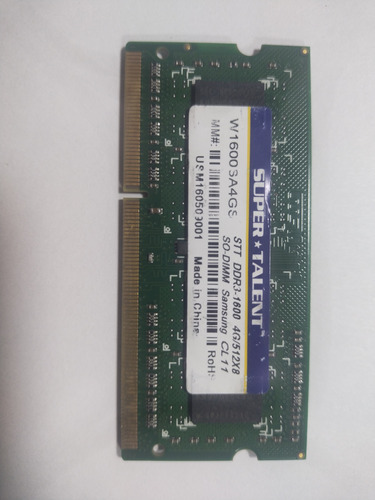 Memoria Ram Super Talent Ddr3 4 Gigas