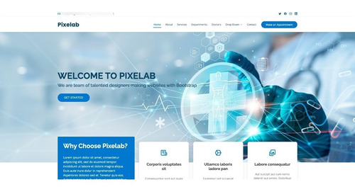 Pixelab - Plantilla De Página Web Para Fines Médicos