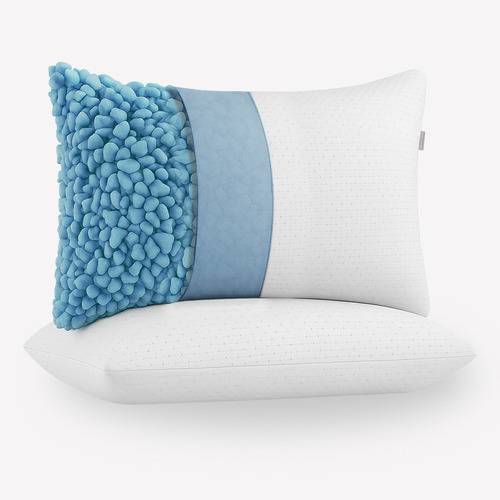 Almohada Memory Foam Ajustable Pack 2 100% Algodón 51x92cm Color Blanco