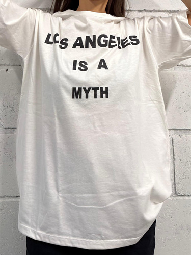 Remera Oversize Algodón Unisex Nylon Glitter La