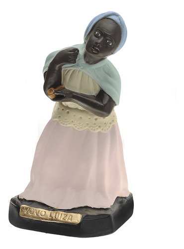 Imagem Preta Velha Vovó Luiza 40cm Gesso Escultura Umbanda