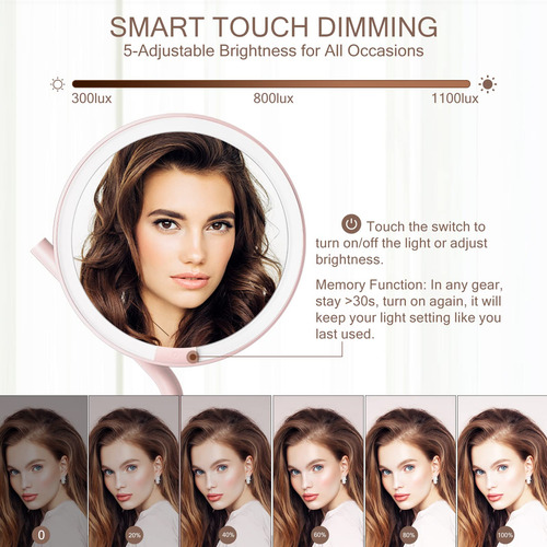 Amiro - Espejo De Maquillaje Profesional Con Iluminación Led