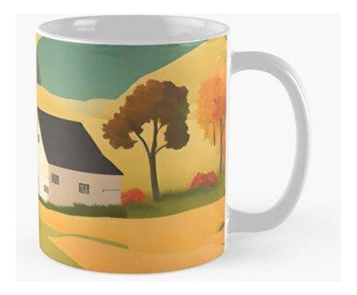 Taza Un Paisaje De Campo Sereno En Otoño Calidad Premium