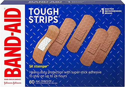 Band-aid Tough Strips Vendajes Adhesivos Todos De Un Tamaño 