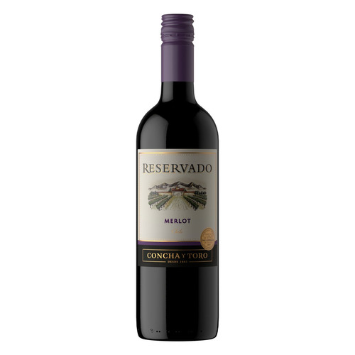 Imagem 1 de 1 de Vinho tinto meio seco Merlot Reservado Reservado 2019 adega Concha y Toro 750 ml