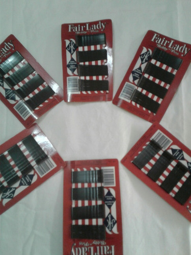 Imagen 2 de 2 de Paquetes Ganchos Negros Para El Cabello 5.3cm 3 Unidades