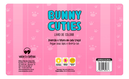 Bunny Cuties de Patrícia Amorim editorial Vale Das Letras em português capa dura