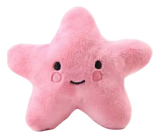 Brinquedo Mordedor Pelúcia Pet Estrela Cães Cachorro 1und Rosa
