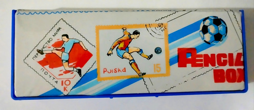 Cartuchera Retro Vintage Fútbol Azul