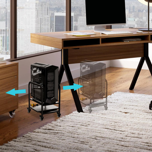 Soporte Para Torre De Computadora Ajustable Con Ruedas